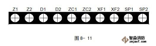  GST-LD-8305廣播輸出模塊接線端子示意圖
