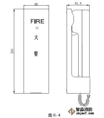 GST-TS-100A/100B消防電話分機(jī)外形尺寸圖
